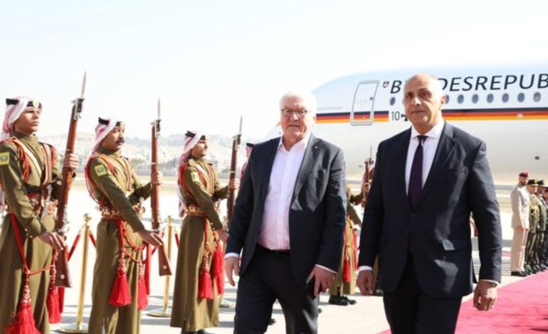 Arriving in Jordan to Visit King Abdullah II is the President of Germany