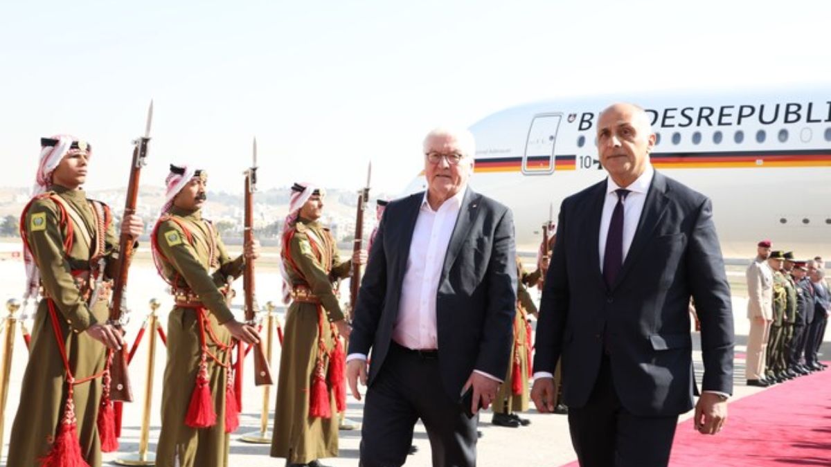 Arriving in Jordan to Visit King Abdullah II is the President of Germany
