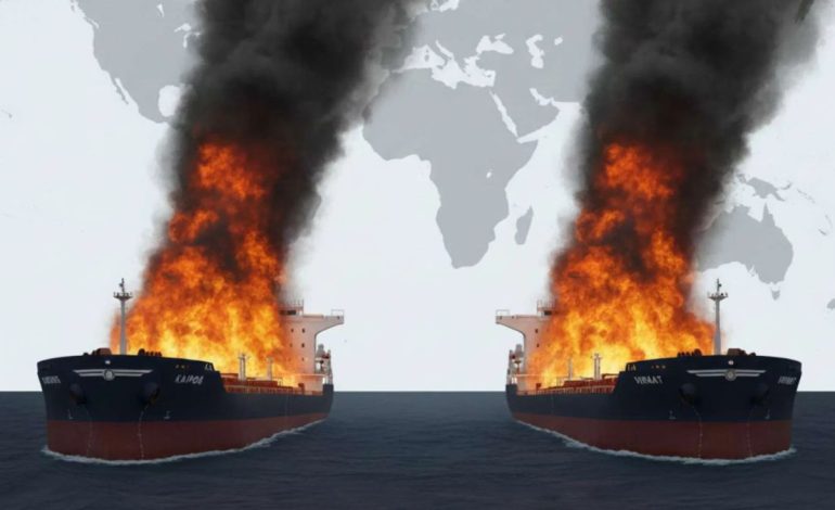 Two Tankers Catch Fire in the Black Sea After Being Hit, Says Turkey