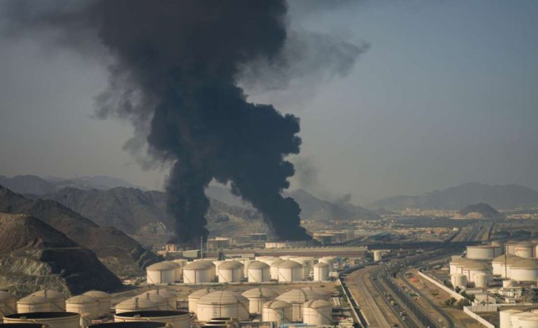 Drone Attack Triggers Fire at Fujairah Oil Industry Zone in the UAE