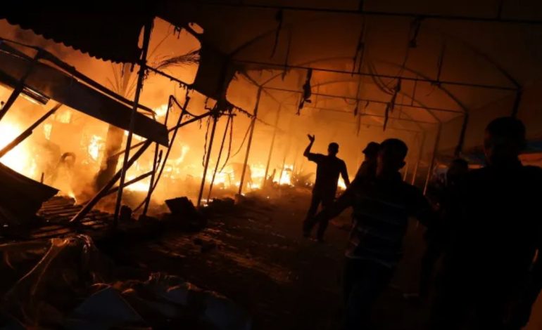 ‘Where Can We Go?’: Gaza Tent Camp Hit by Israeli Strikes