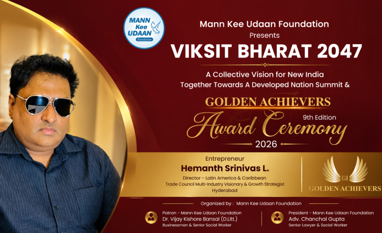 Hemanth Srinivas L: Golden Achievers Award 2026 – Recognizing Visionaries of a New India
