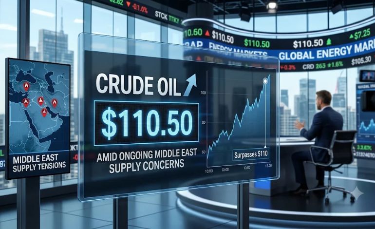 Crude Surpasses $110 Amid Ongoing Supply Concerns in the Middle East