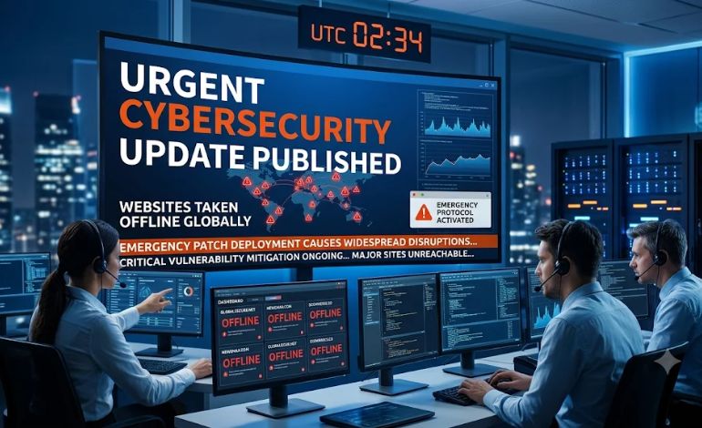 Urgent cybersecurity Update Published, Websites Taken Offline Globally