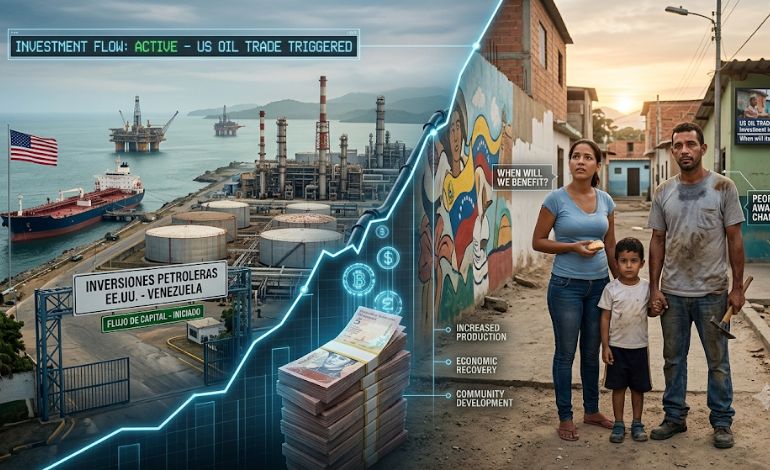 US Oil Trade triggers a flow of investment into Venezuela. When will its people benefit?